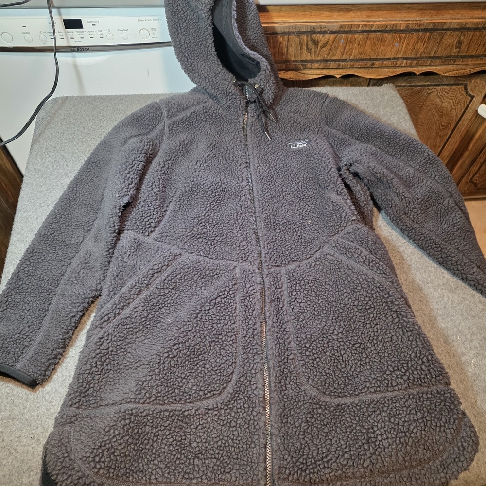 L.L.Bean Women's Mountain Pile Fleece Coat Large J2
